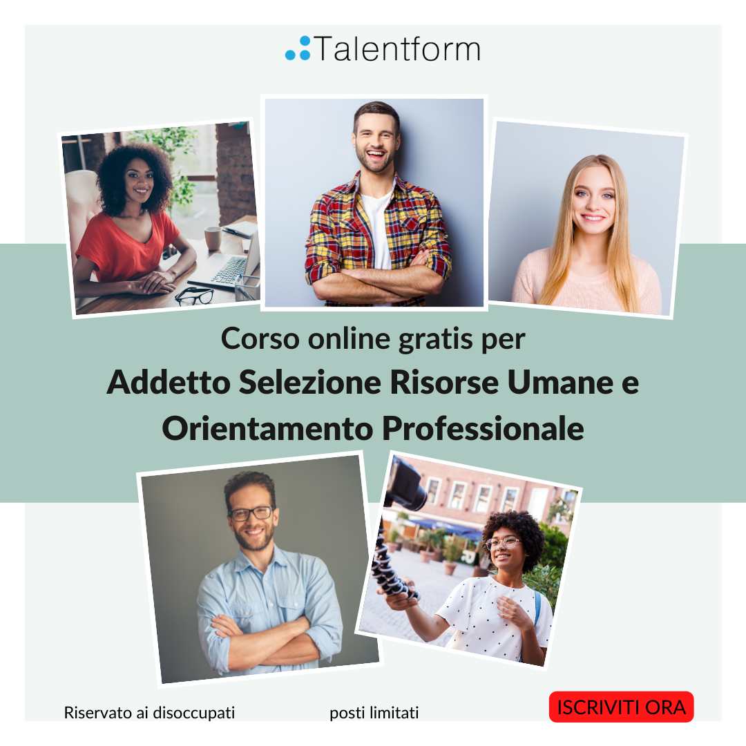 Addetto Selezione Risorse Umane e Orientamento Professionale corso gratis