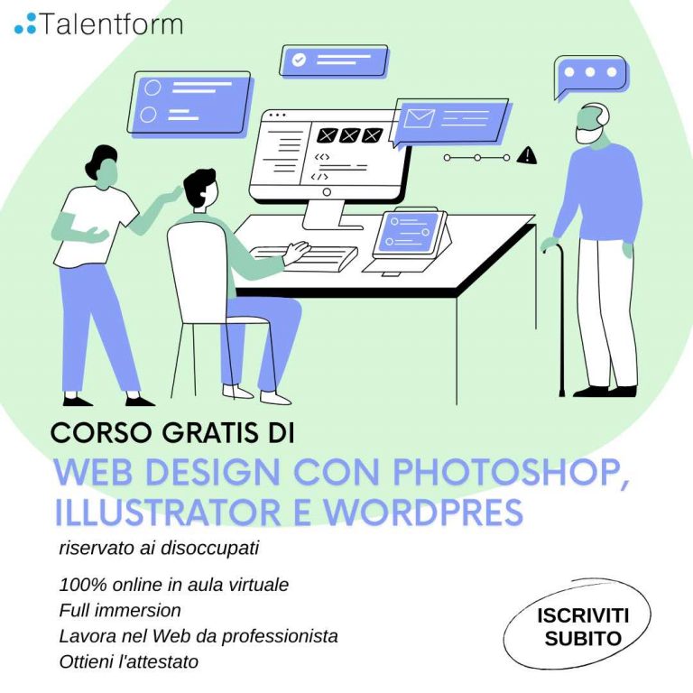 corso gratis web design photoshop illustrator wordpress