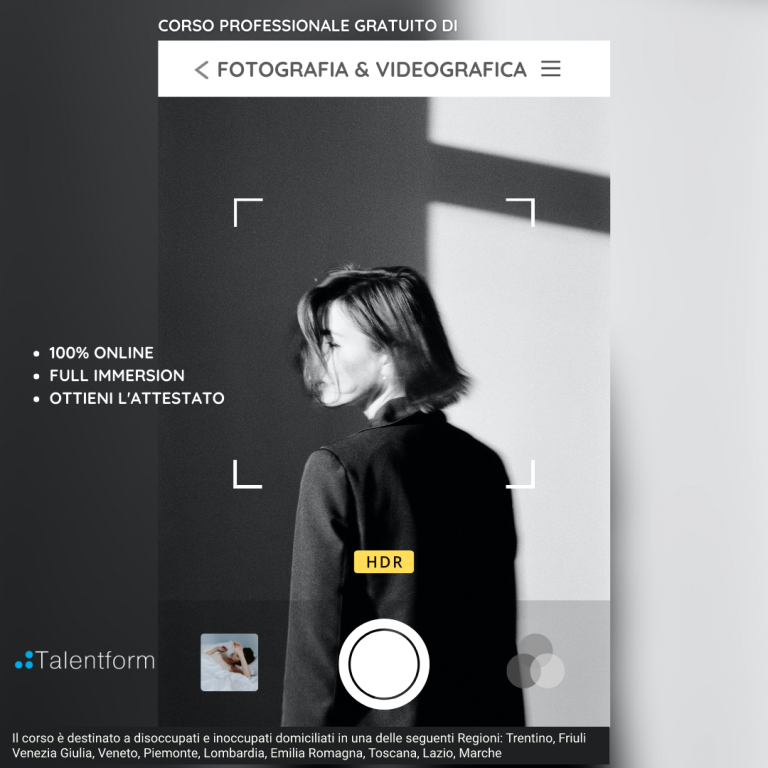 Fotografia e Videografica, corso gratis, in aula virtuale, edizione del 12 maggio 2022 2 fotografia videografica3