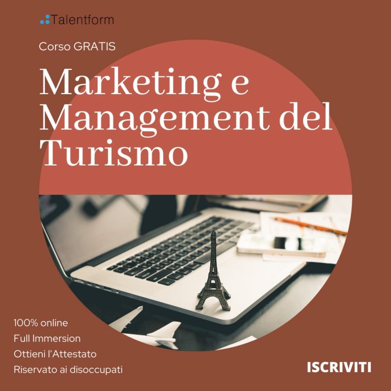 Marketing e Management del Turismo, corso gratis, edizione del 4 aprile 2022 1 Marketing e Management del Turismo 1