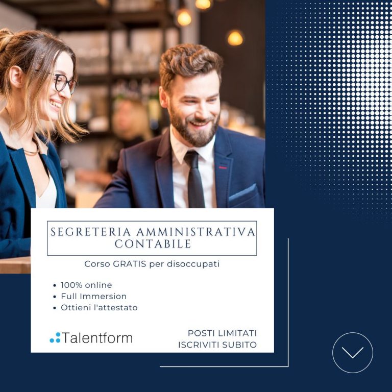 Segreteria Amministrativa Contabile, corso gratis, edizione del 2 maggio 2022 1 Segretaria amministrativa contabile corso gratis