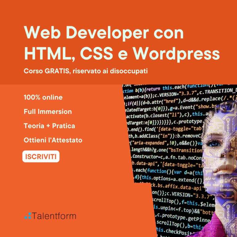 Web Developer con HTML CSS e Wordpress 7