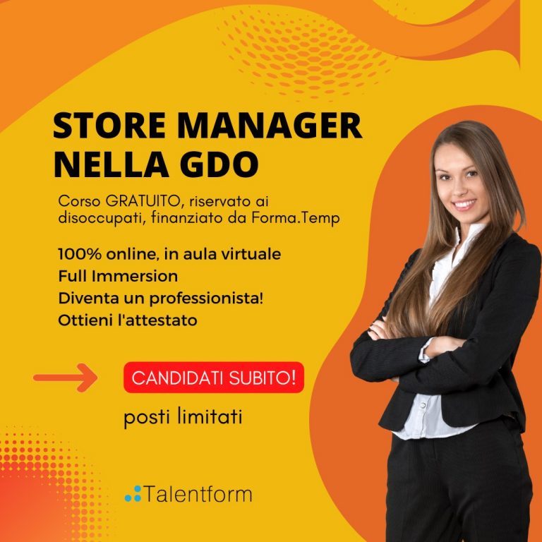 Store Manager nella GDO (corso GRATUITO a distanza, in aula virtuale), edizione del 04 luglio 2022 3 Store Manager nella GDO 1