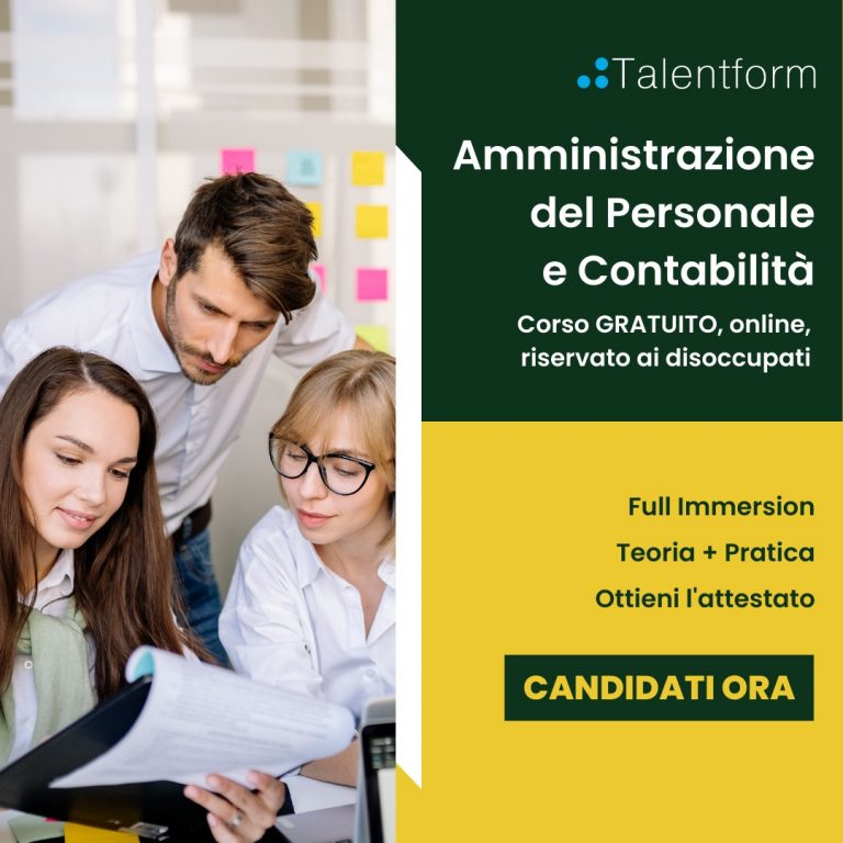 Amministrazione del personale e Contabilità (corso GRATUITO a distanza, in aula virtuale), edizione del 25 luglio 2022 13 Amministrazione del personale 7