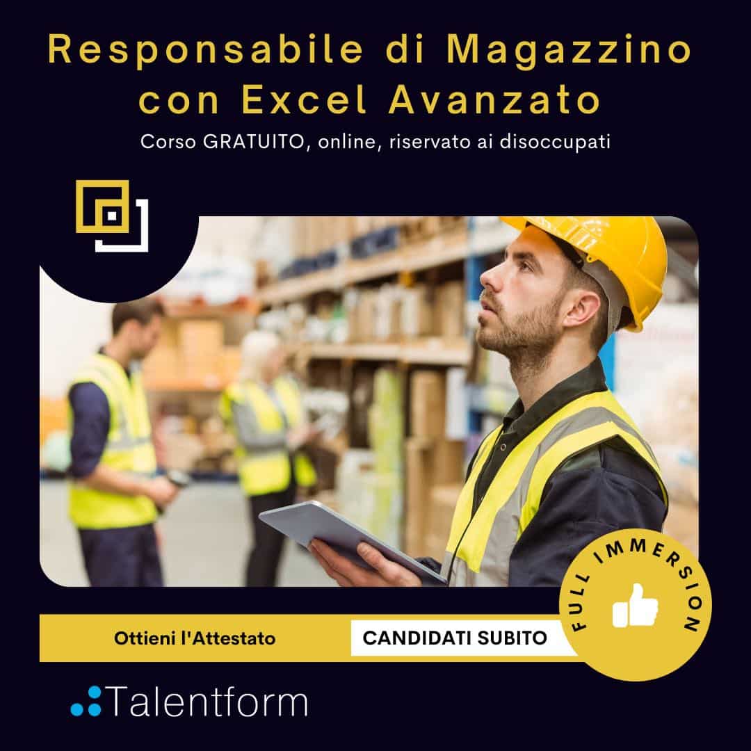 Responsabile di Magazzino con Excel Avanzato