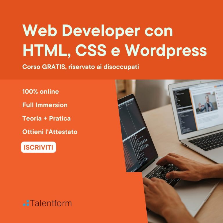 Web Developer con HTML CSS e Wordpress 6