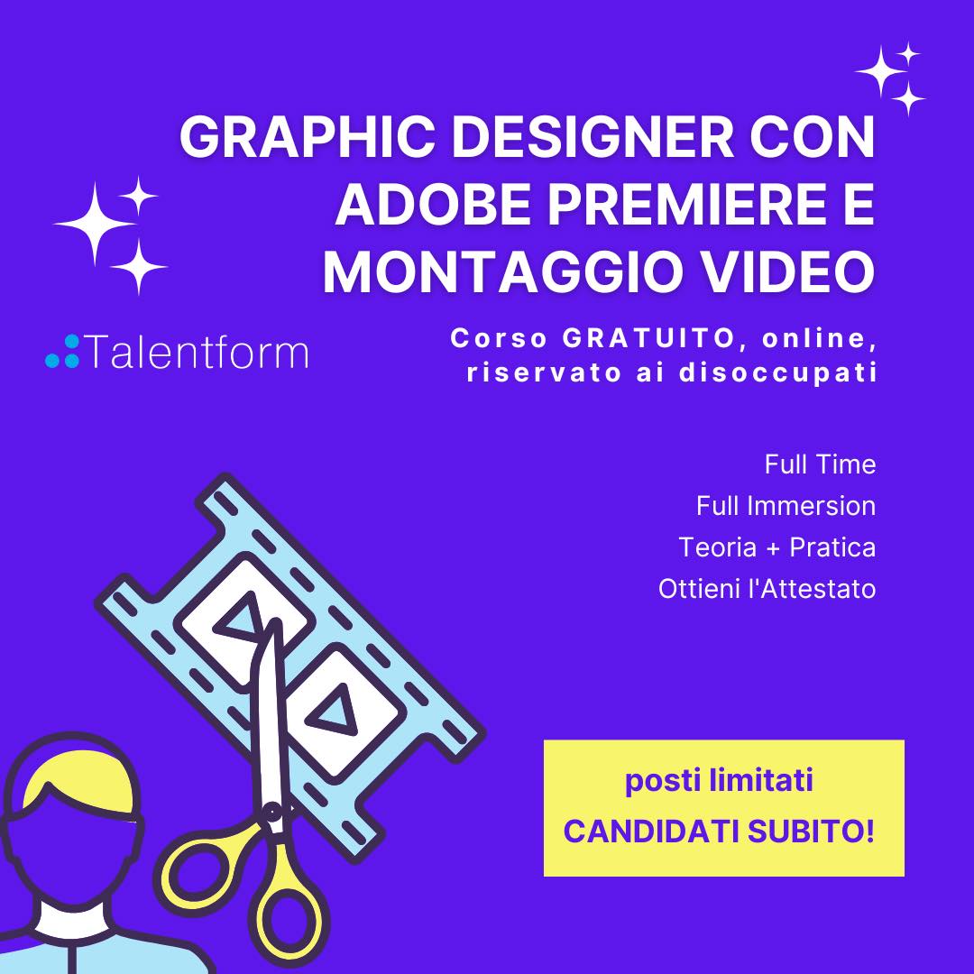 Graphic Designer con Adobe Premiere e Montaggio Video
