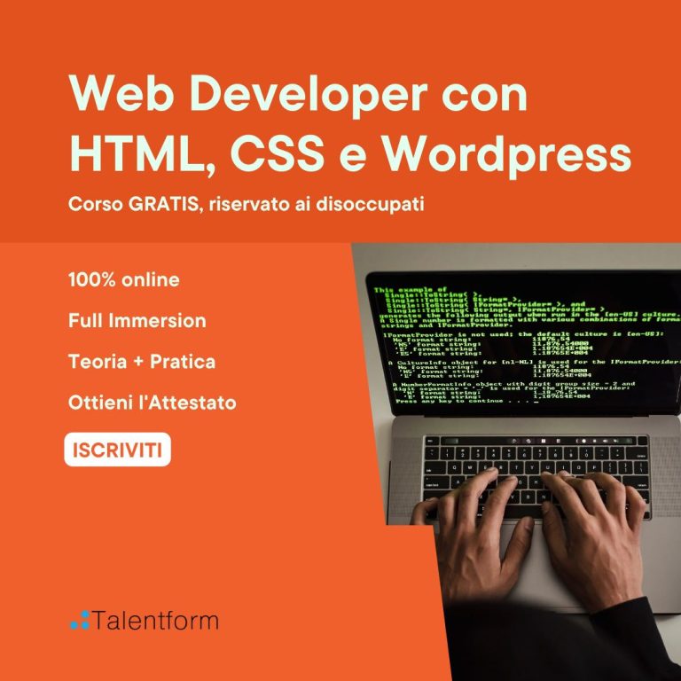 Web Developer con HTML CSS e Wordpress 8
