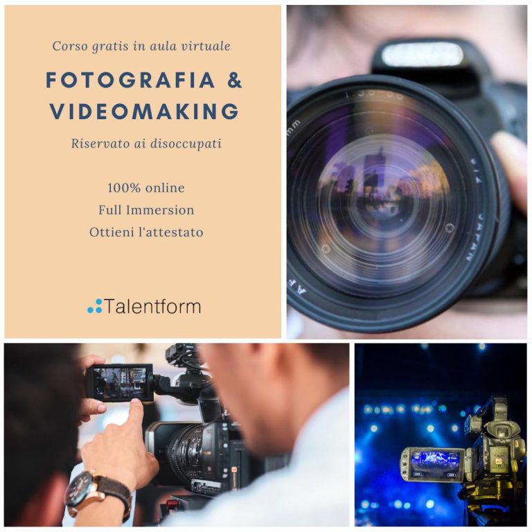 Fotografia e Videomaking (corso GRATUITO a distanza, in aula virtuale), edizione del 4 novembre 2022 8 FOTOGRAFIA VIDEOMAKING 1