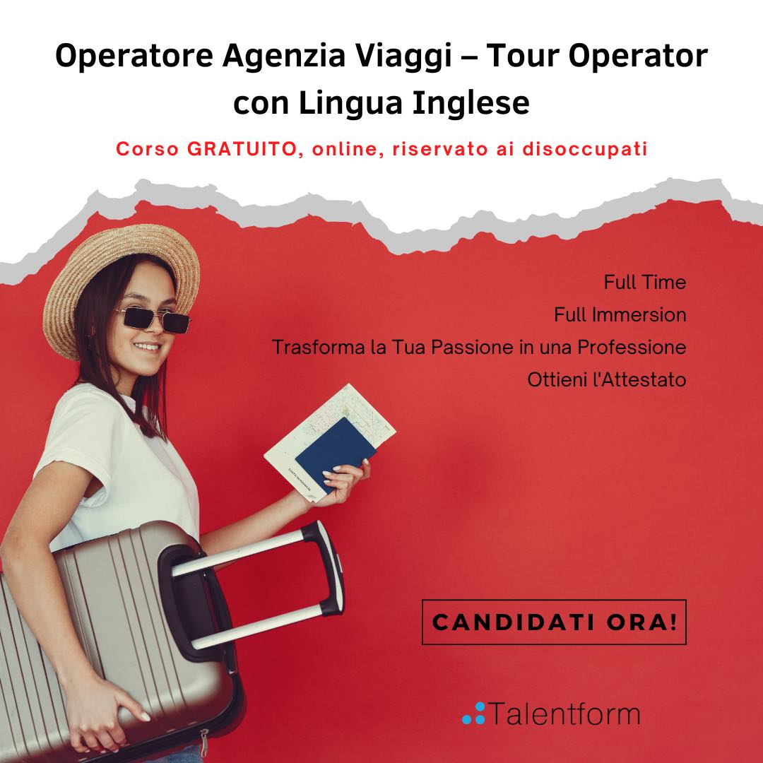 Operatore Agenzia Viaggi – Tour Operator con Lingua Inglese