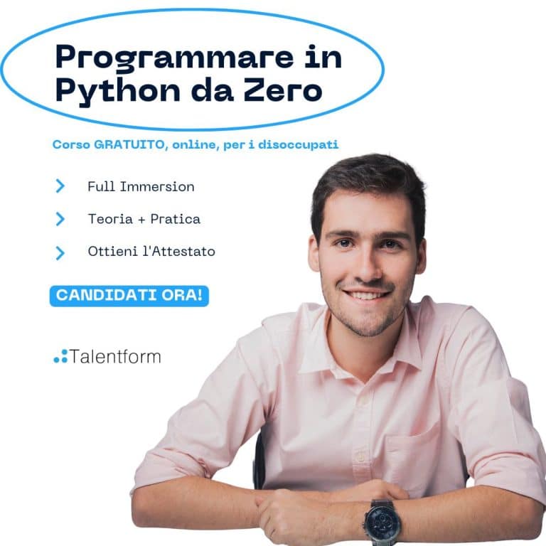Programmare in Python da Zero (corso GRATUITO a distanza, in aula virtuale), edizione del 12 gennaio 2023 13 programmare in python corso gratis