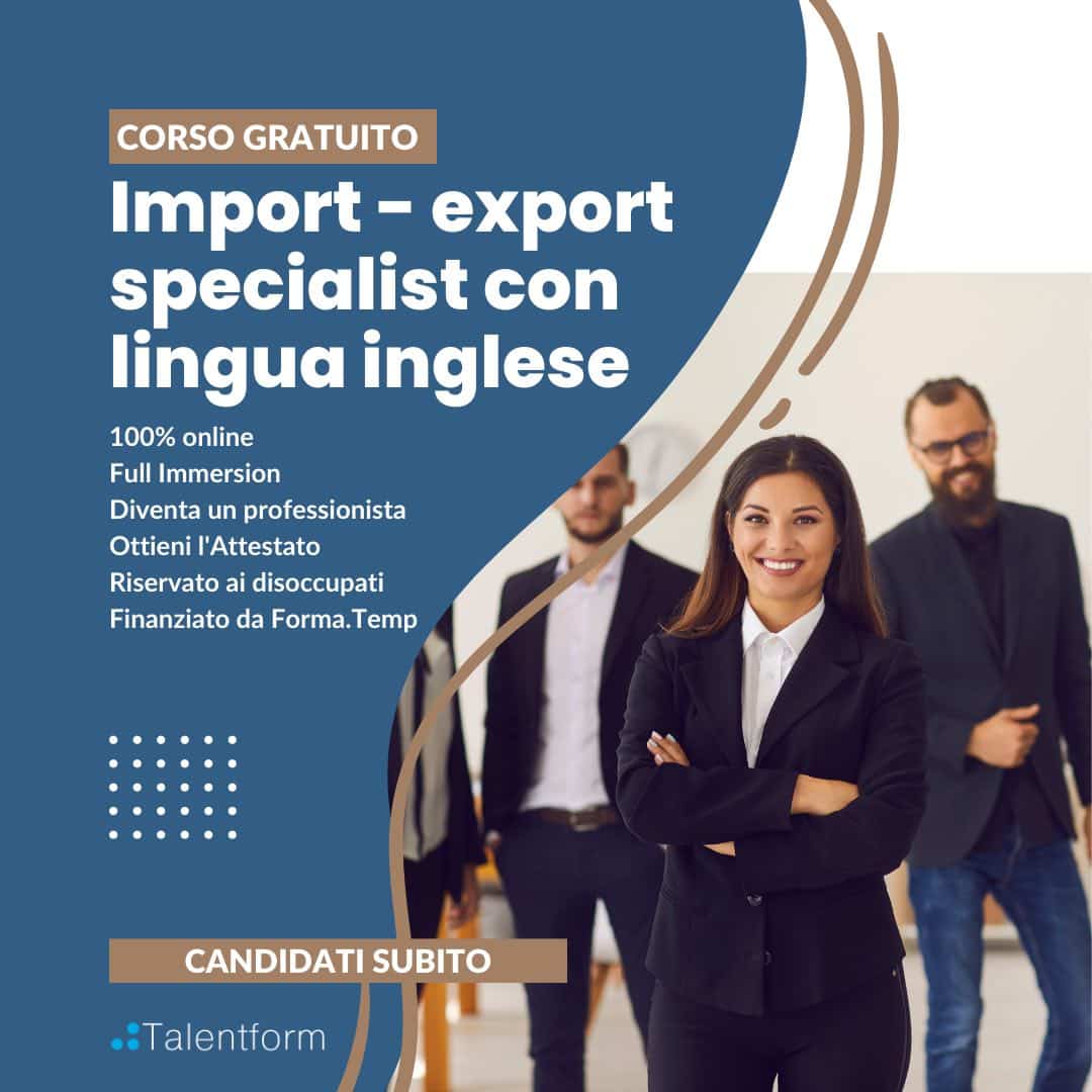 Import Export Specialist con Lingua Inglese 5