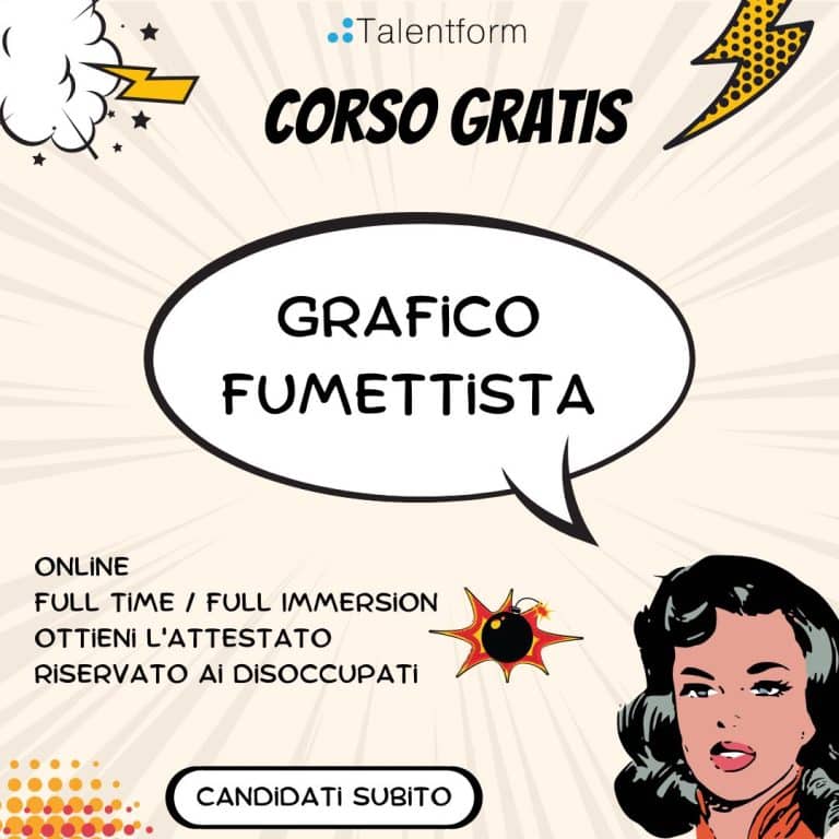 Grafico fumettista (corso GRATUITO a distanza, in aula virtuale), edizione del 25 maggio 2023 9 GRAFICO fumettista