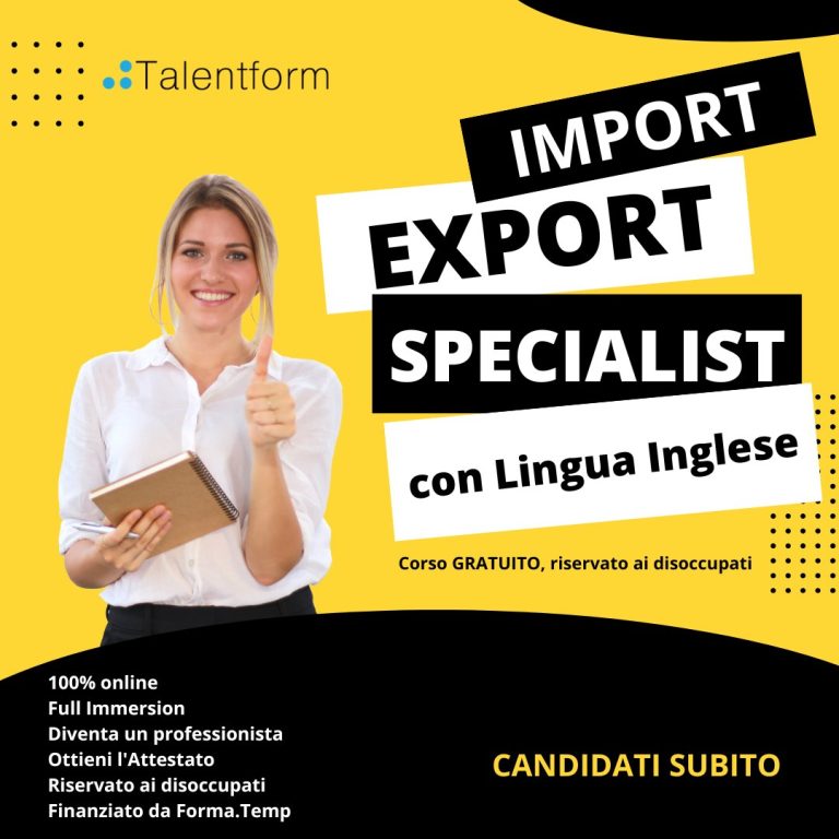 Import Export Specialist con Lingua Inglese 1