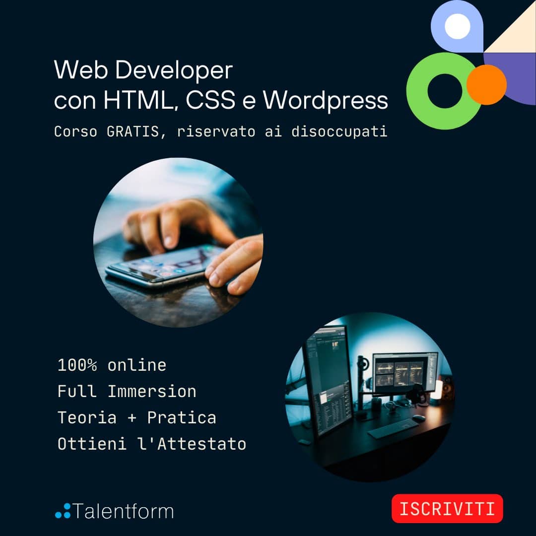 Web Developer con HTML CSS e Wordpress 2