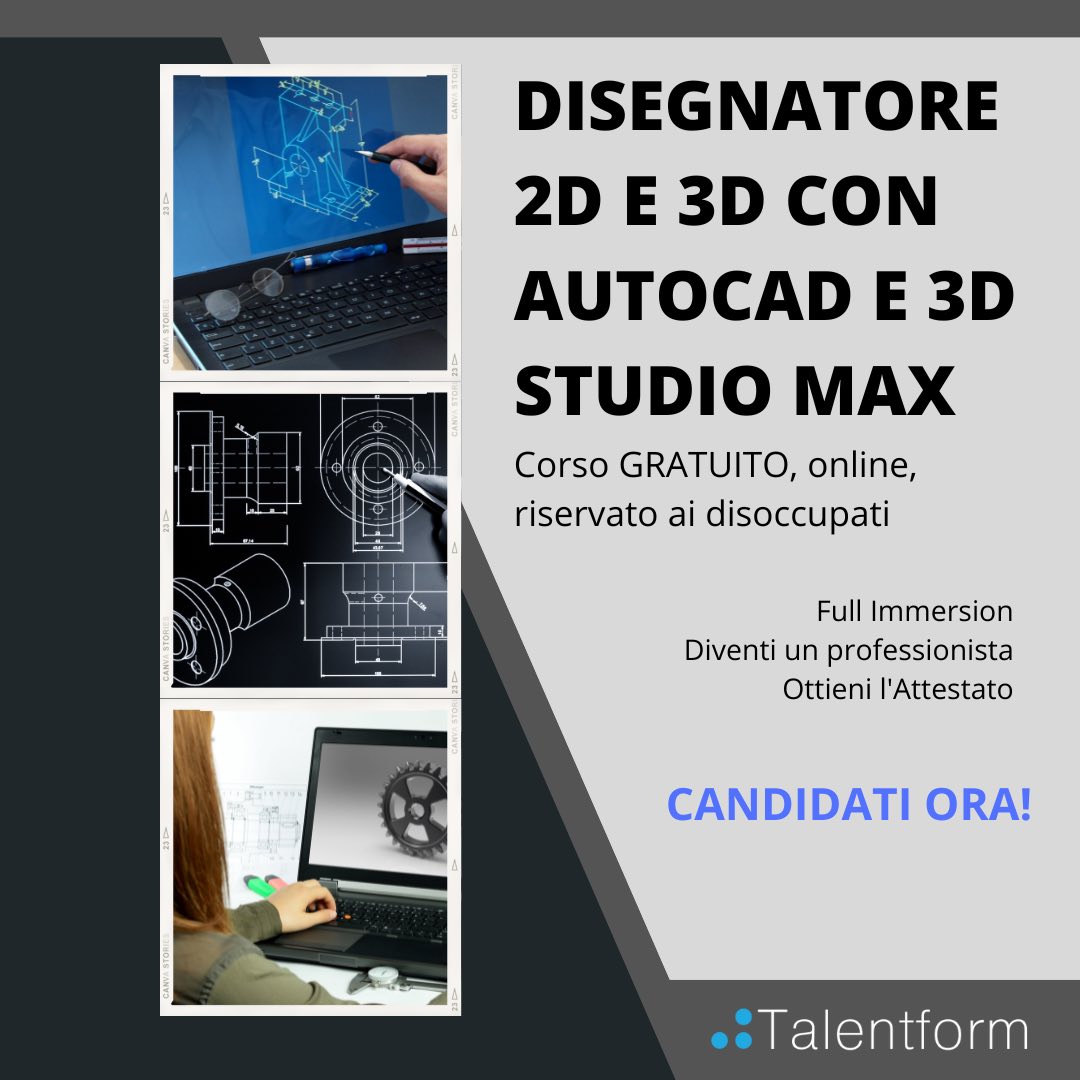 Disegnatore 2D e 3D con AutoCAD e 3D Studio