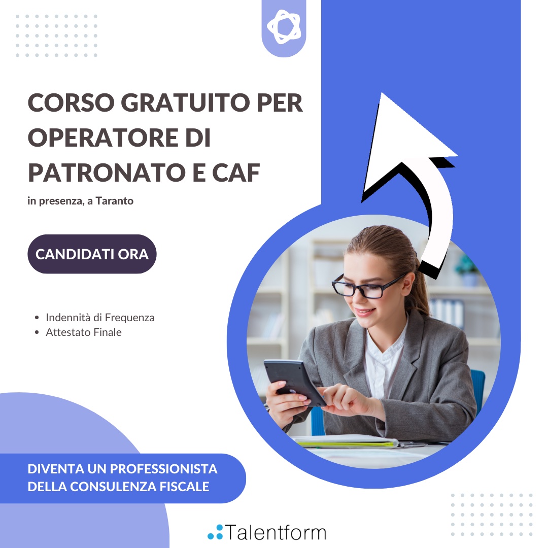 Corso gratuito per Operatore di patronato e CAF