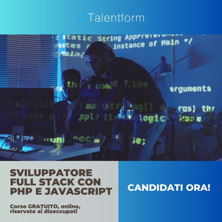 Sviluppatore Full Stack con PHP e Javascript 1080 × 1080 px 1