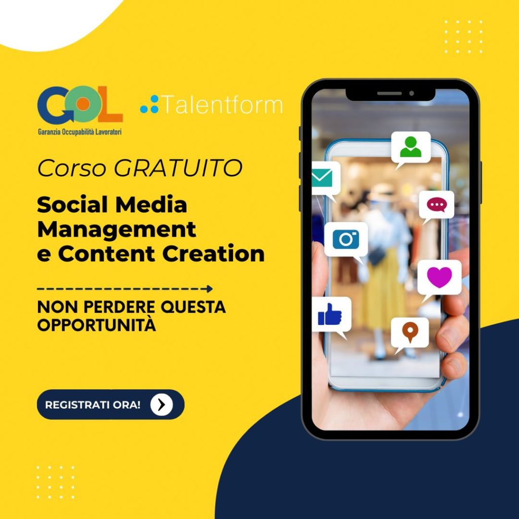 Social Media Management e Content Creation - Corso Gratuito 3 Social Media Management e Content Creation