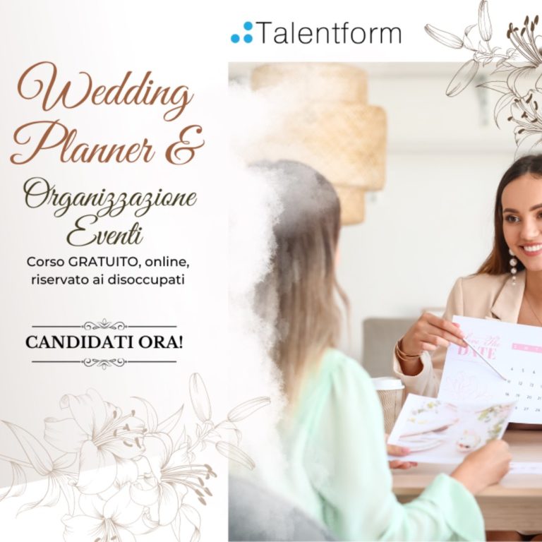 Wedding Planner e Organizzazione di Eventi (corso GRATUITO a distanza, in aula virtuale), edizione del 28 febbraio 2024 6 Wedding Planner e Organizzazione Eventi sito