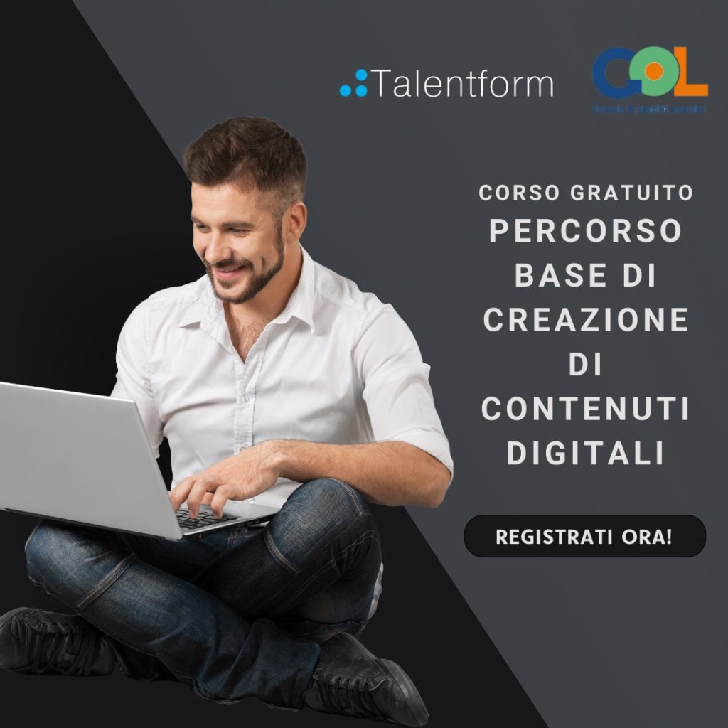 Percorso Base di Creazione di Contenuti Digitali - Corso Gratuito con Indennità di Frequenza 2 gol puglia cre cont dig