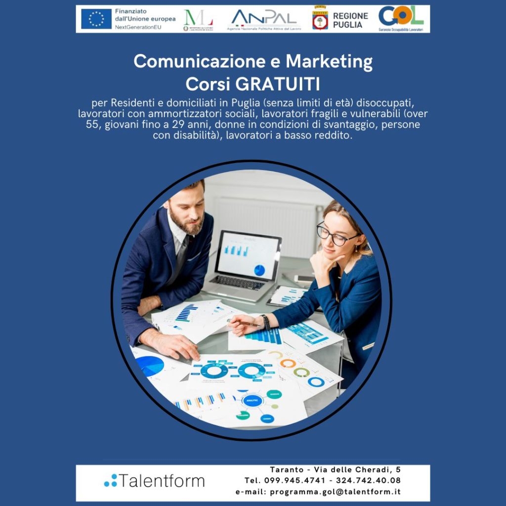 Programma GOL Puglia - Area Comunicazione e Marketing 2 Area Comunicazione e Marketing