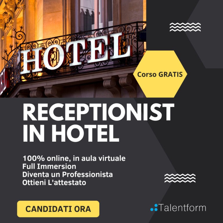 Receptionist in Hotel con Lingua Inglese 1