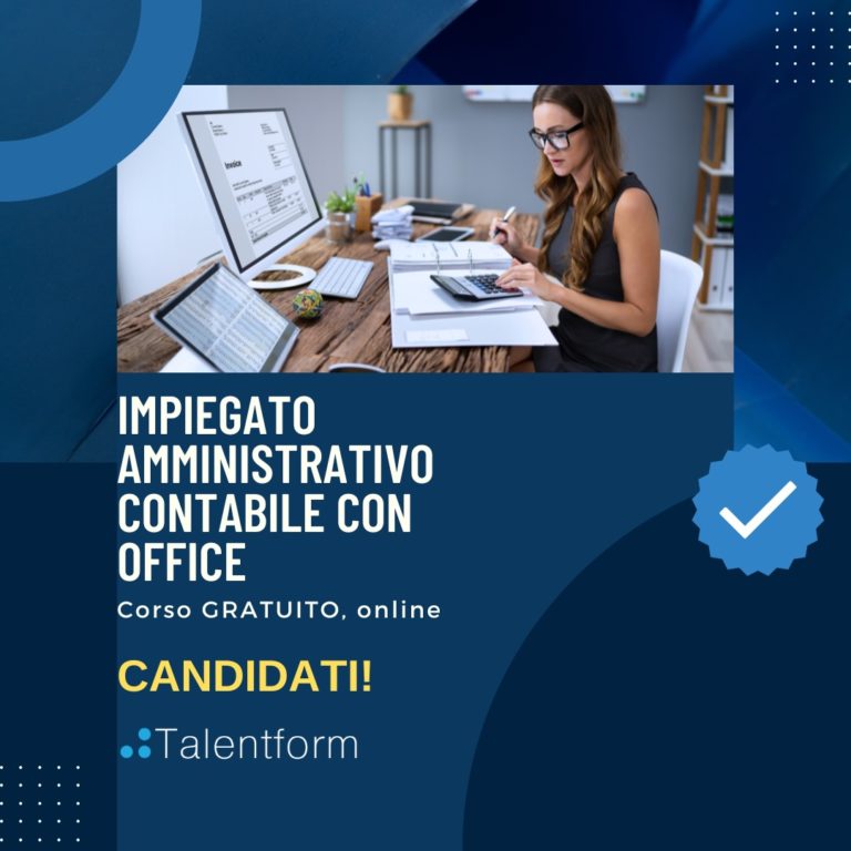 Impiegato Amministrativo Contabile (corso GRATUITO a distanza, in aula virtuale), edizione del 14 maggio 2025 1 Impiegato Amministrativo Contabile con OFFICE b 3