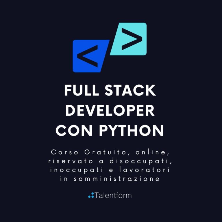 PER SITO Full Stack Developer con Python 1080 x 1080 px