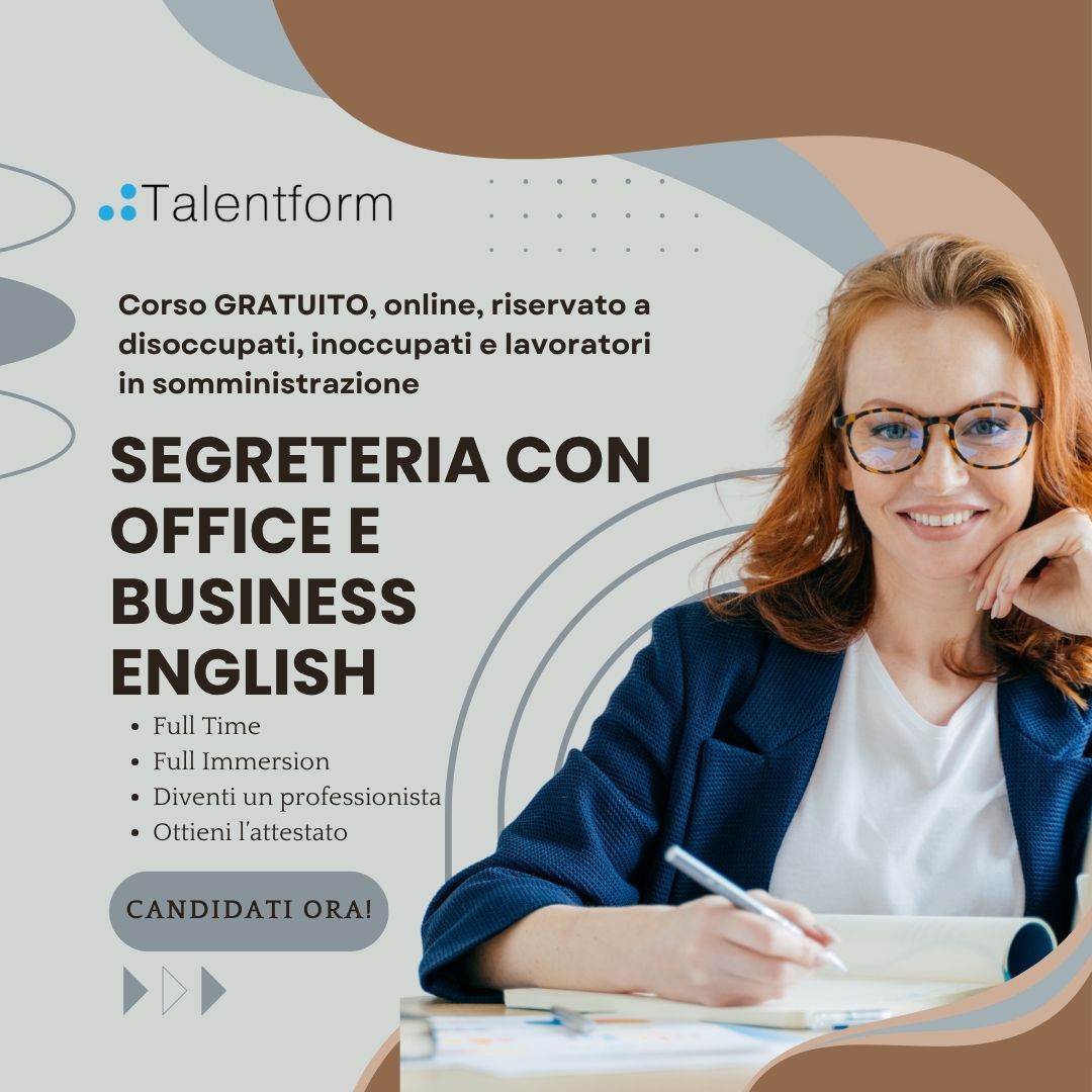 segreteria con office e business english