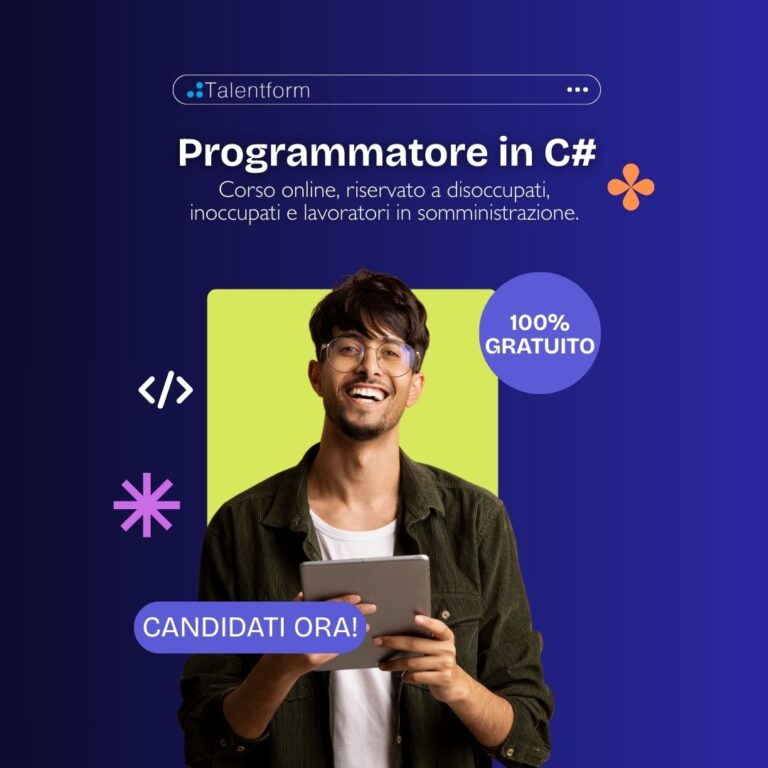 Programmatore in C# (corso GRATUITO online, full time), edizione del 13 febbraio 2026 1 Programmatore in C