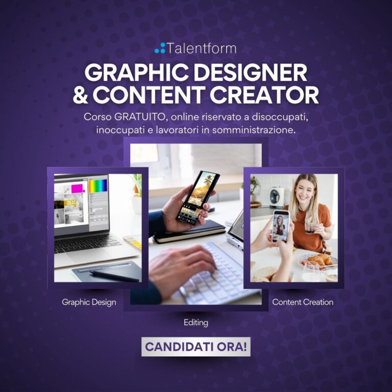 Graphic Designer e Content Creator (corso GRATUITO online, full time), edizione del 19 marzo 2026 20 4 Graphic Designer e Content Creator